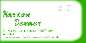 marton demmer business card